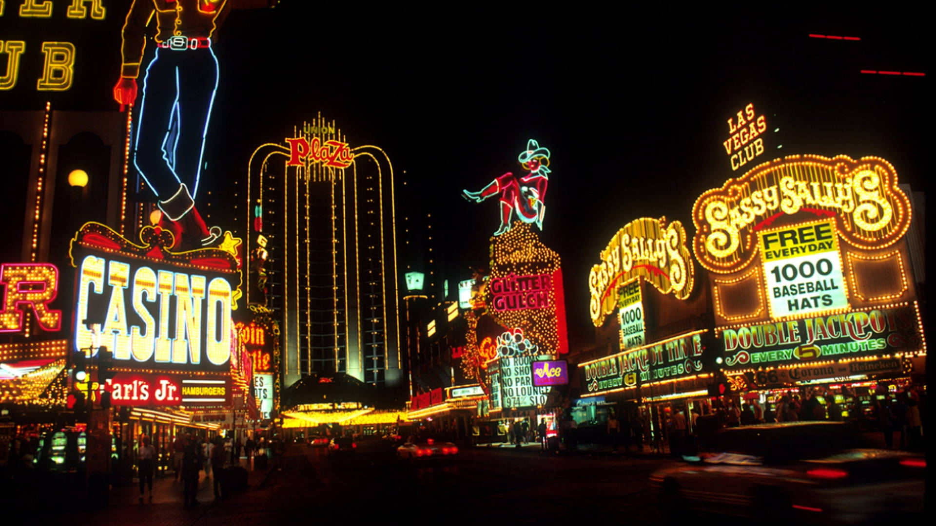 Las Vegas Vintage-lys abstraherer designet på dit skrivebord. Wallpaper