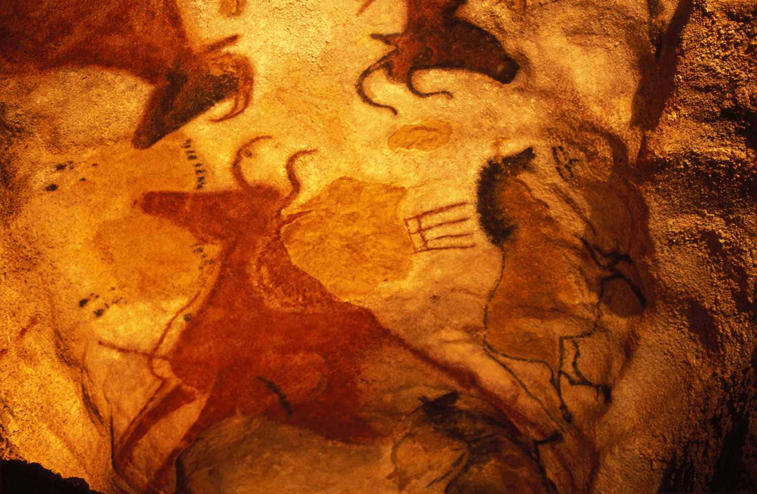 Majestic Artistry within the Lascaux Caves Wallpaper