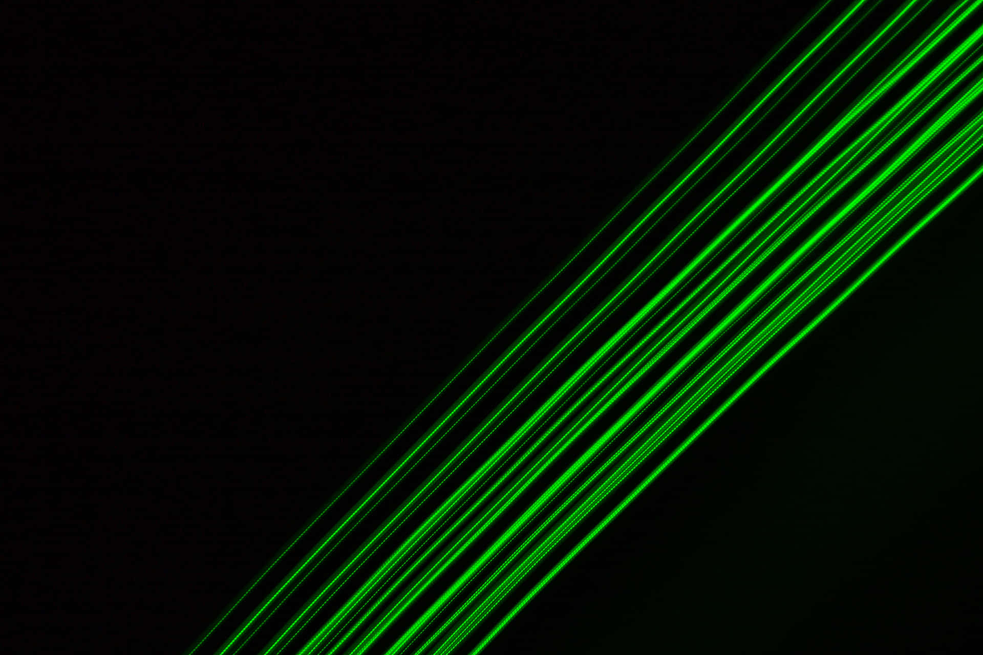 Green Lines On A Black Background