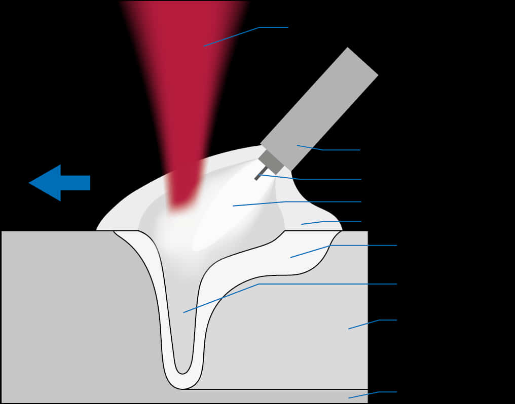 Laser Cutting Process Illustration PNG