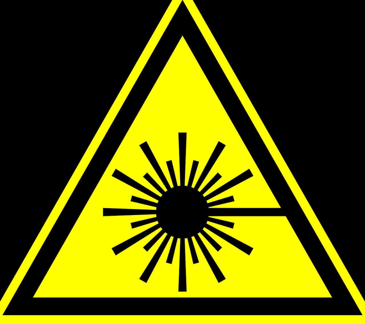 Laser Warning Sign Graphic PNG