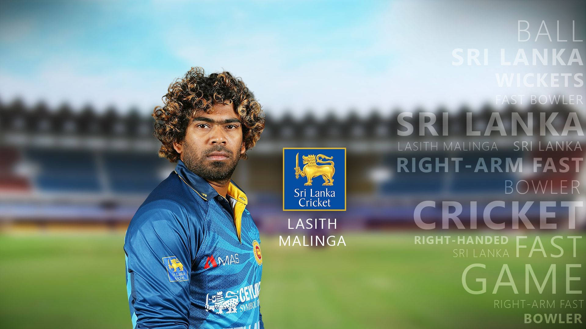 Lasit Malinga Sri Lanka Cricket Poster Wallpaper