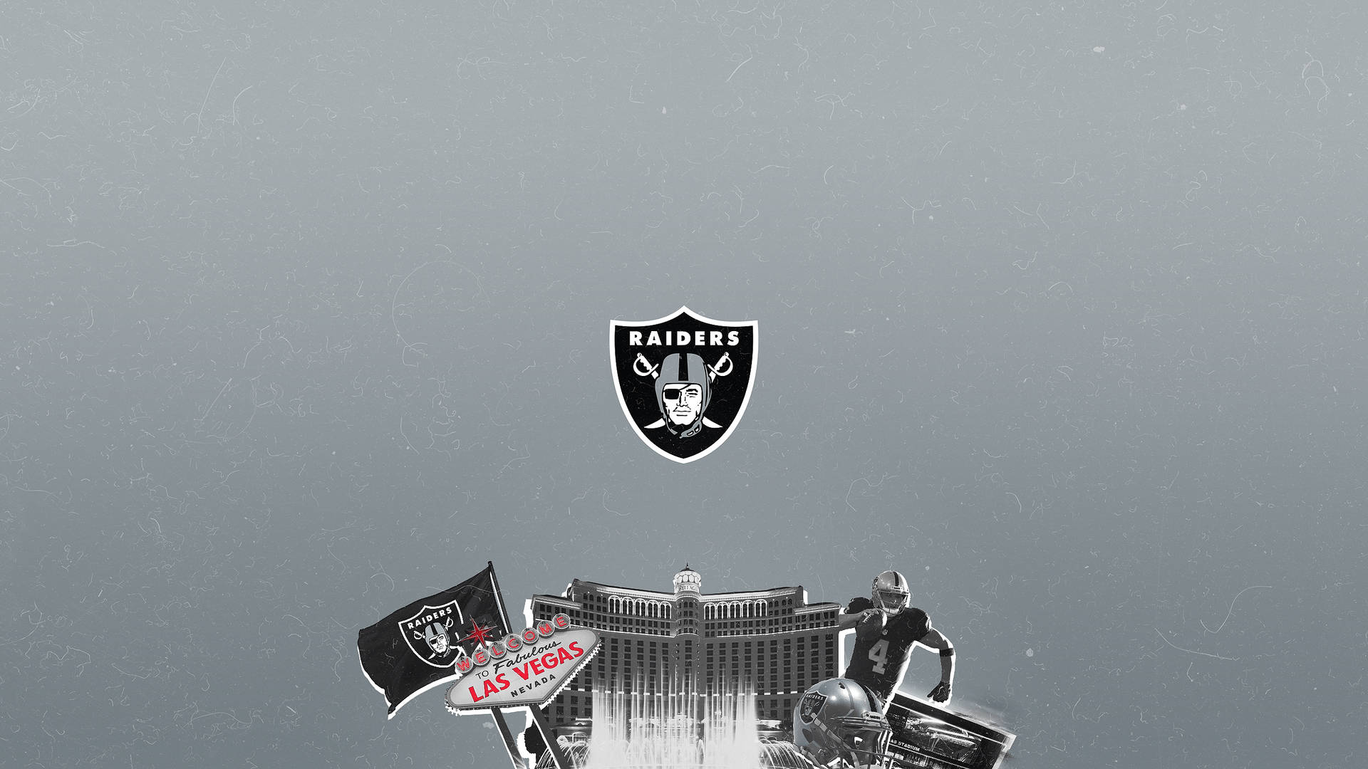 Last Vegas Raiders Logo Over Vegas Wallpaper