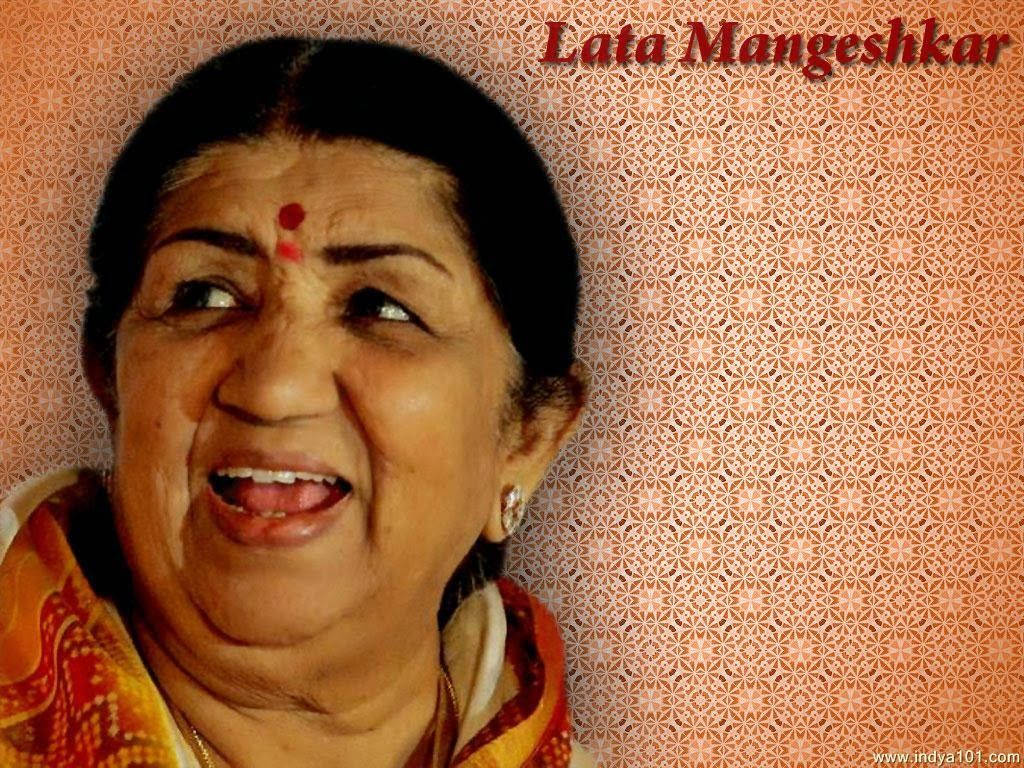 Lata Mangeshkar Aesthetic Orange