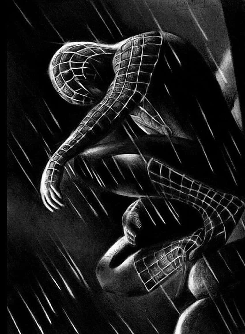 Latent Black Spiderman Wallpaper