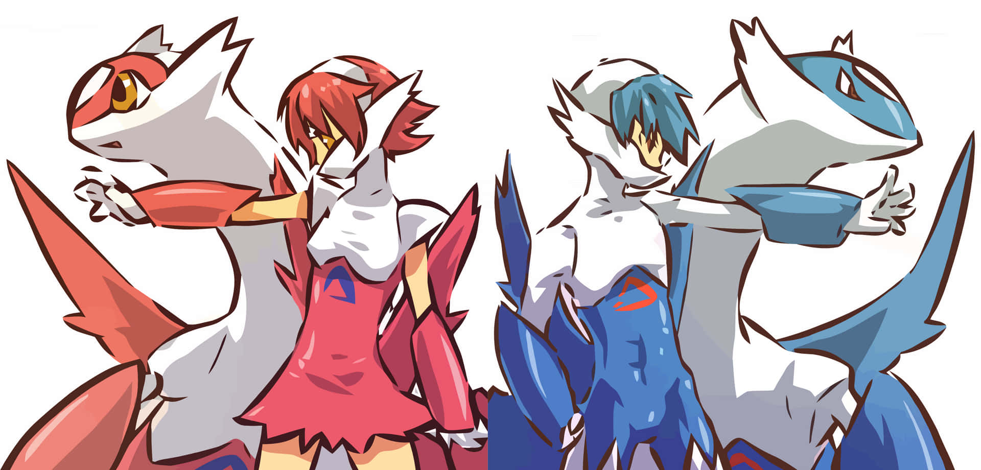 Latias And Latios With Human Forms Wallpaper