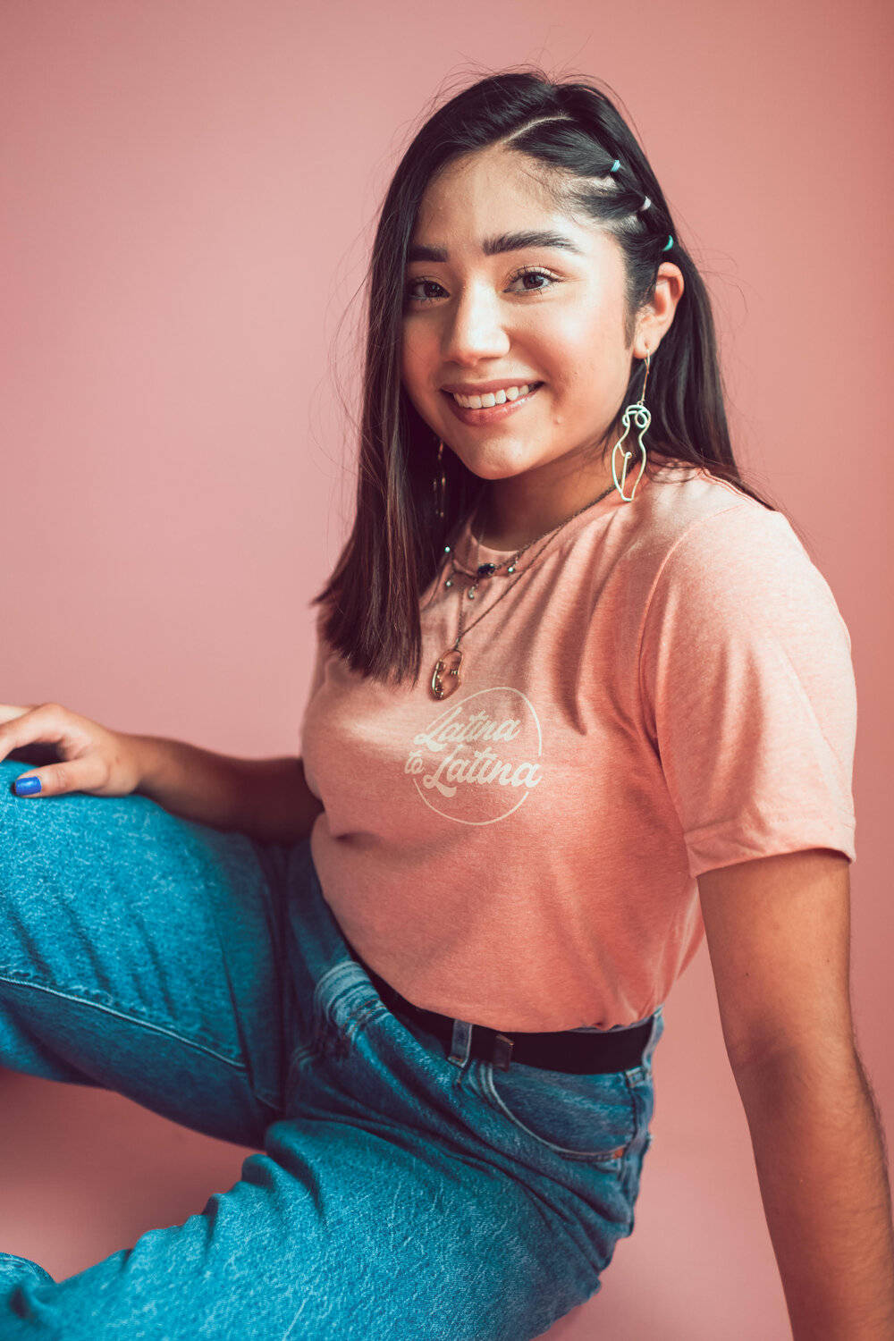 Latina Girl In Pink Wallpaper