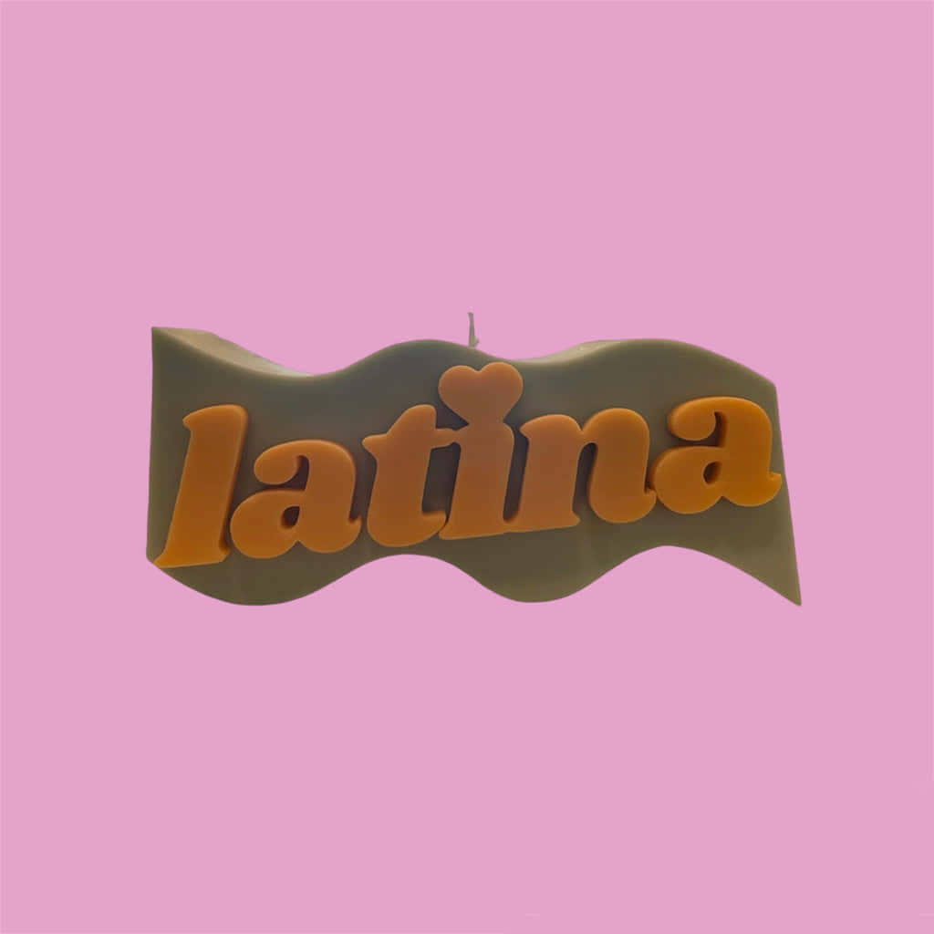 Latina Text Art Pink Background Wallpaper