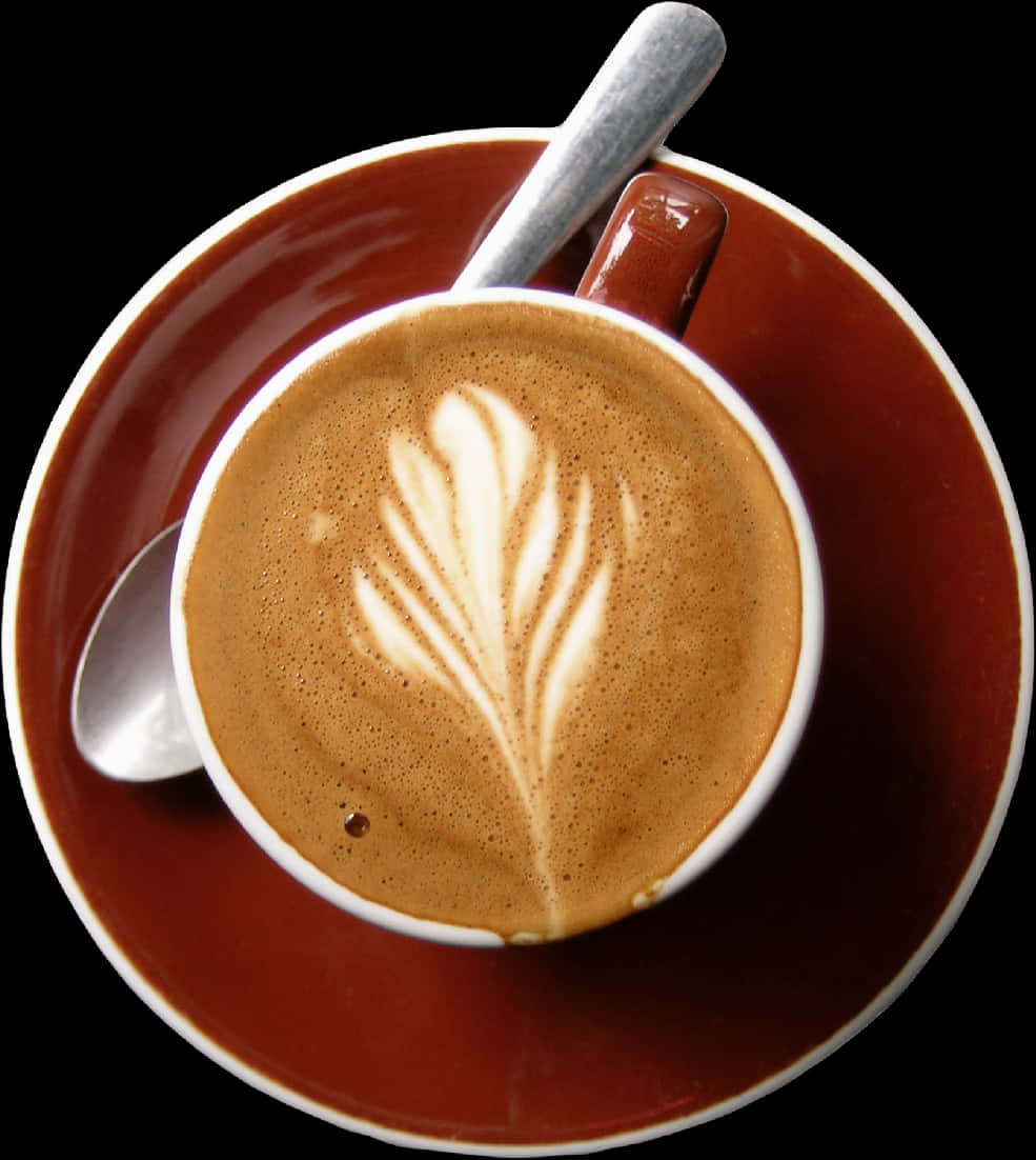 Latte Art Coffee Cup PNG