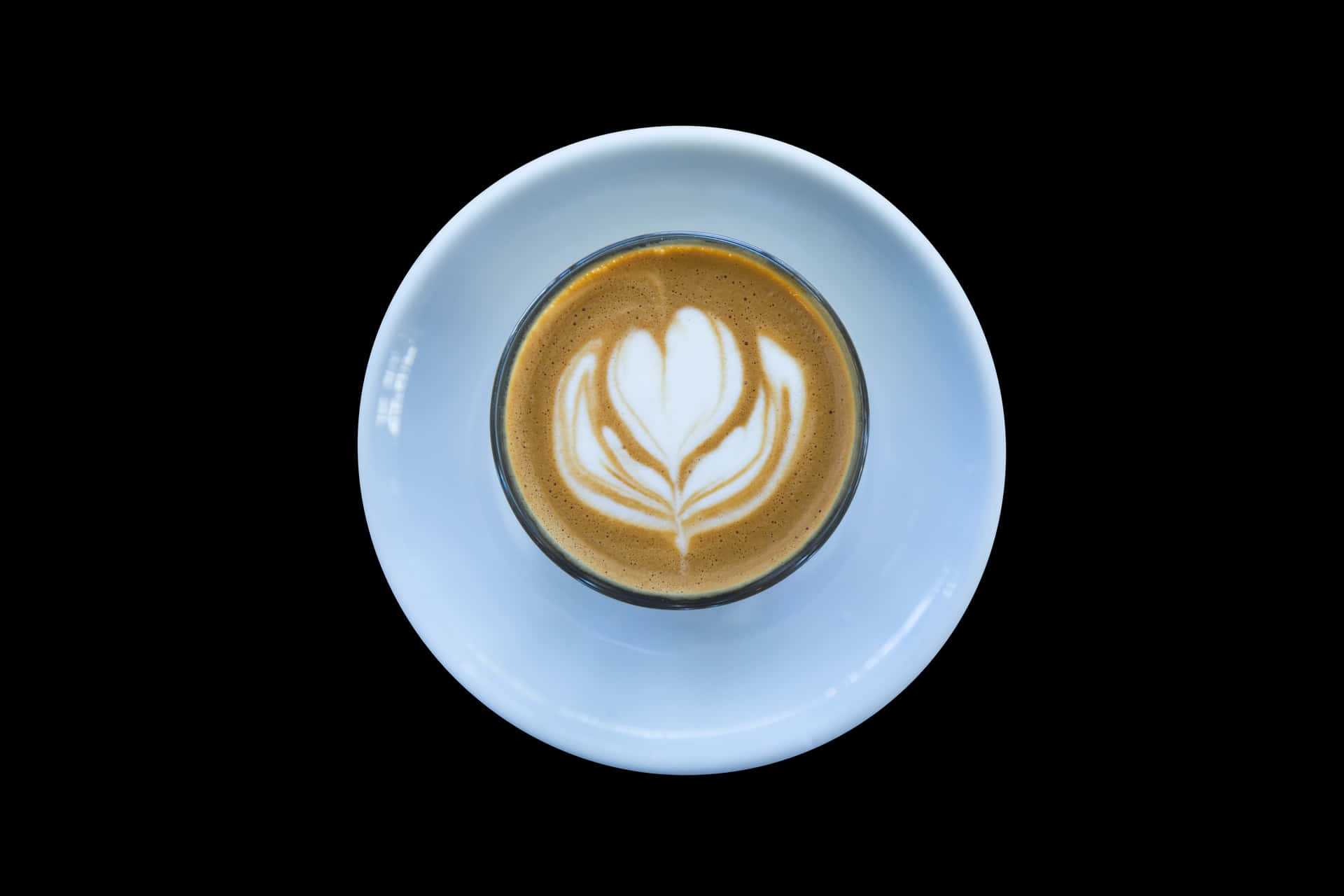 Latte Art Heart Design PNG