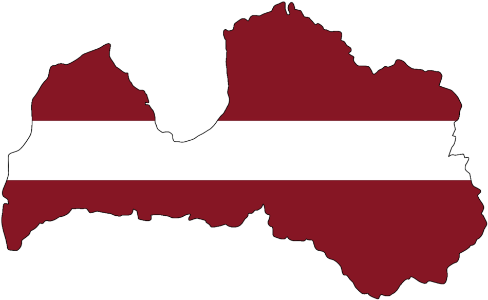 Latvia Map Flag Overlay PNG