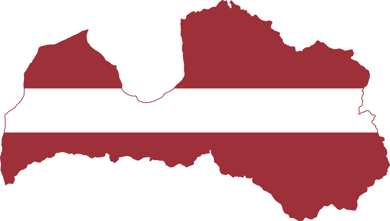 Latvia Map Flag Silhouette PNG