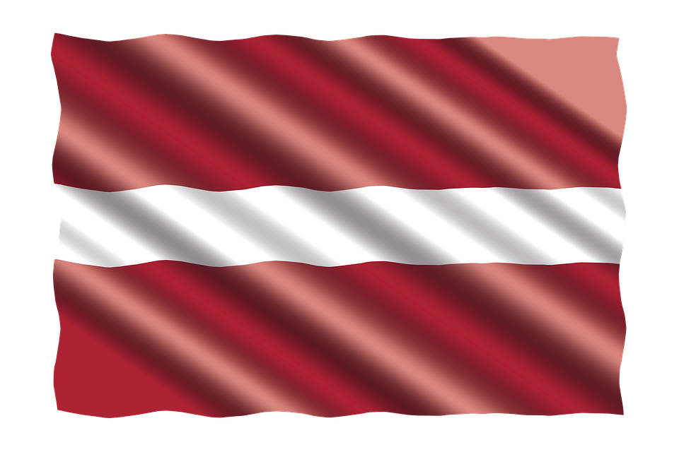 Latvian National Flag Waving PNG