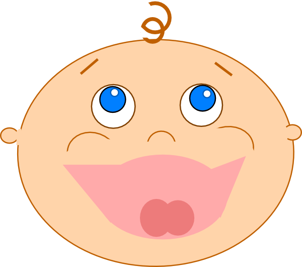 Laughing Baby Face Ornament PNG