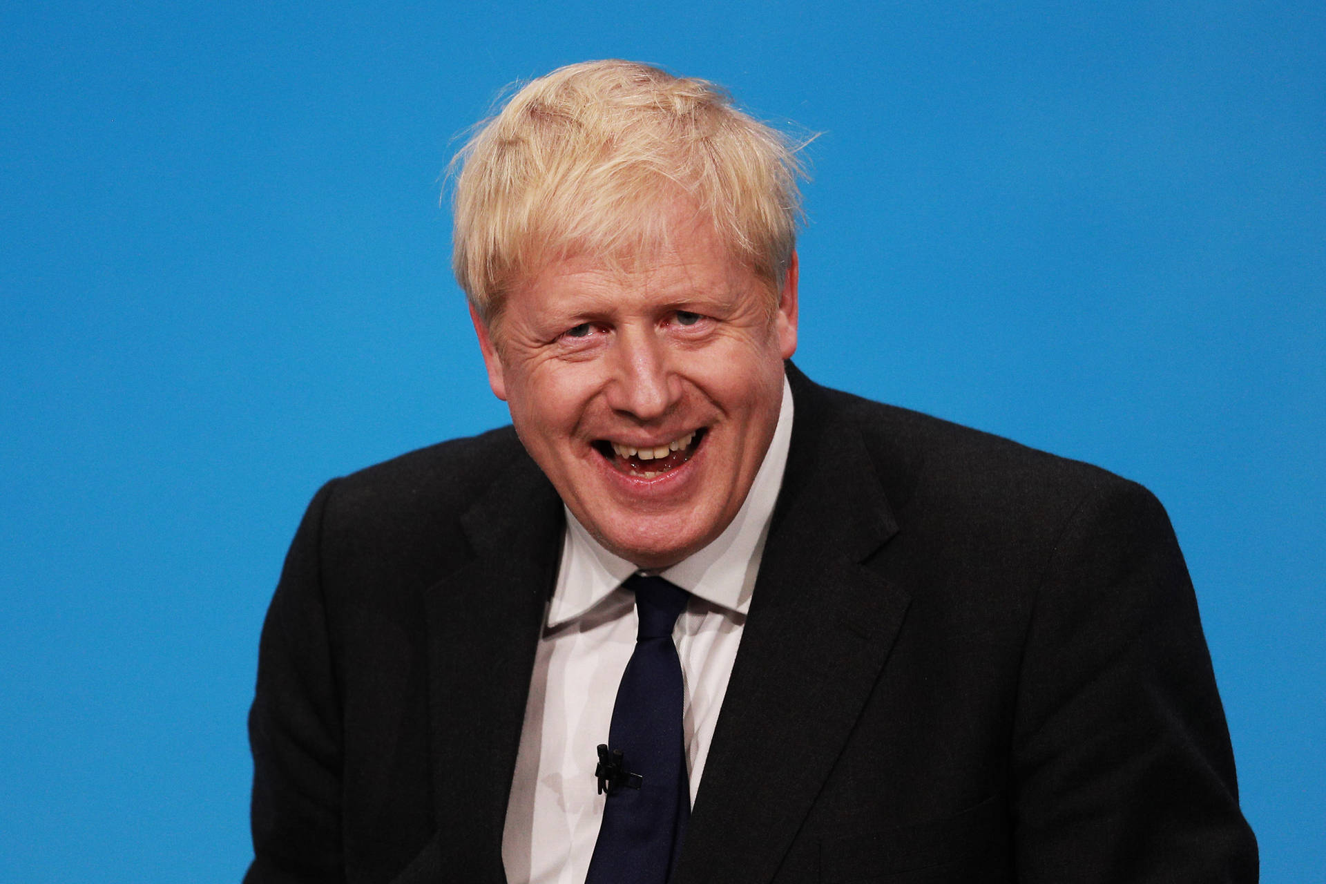 Laughing Boris Johnson On Suit Wallpaper