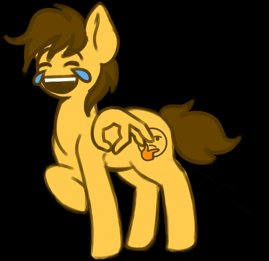 Laughing_ Brony_ Character_ Vector PNG