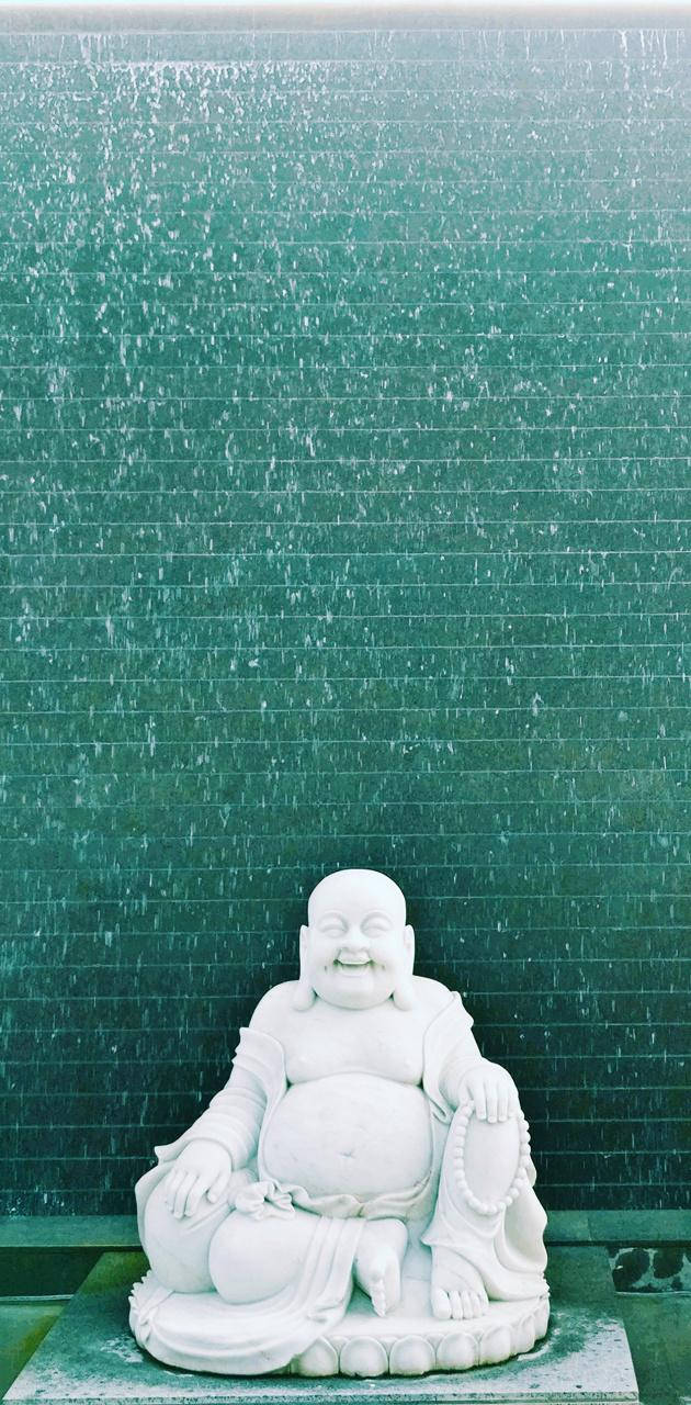 Fontanadi Buddha Che Ride Sfondo