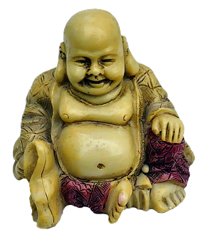 Download Laughing Buddha Statuette | Wallpapers.com