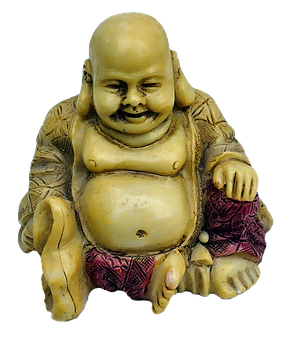 Laughing Buddha Statuette PNG