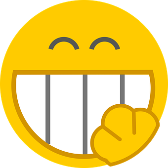 Laughing Emoji With Braces PNG