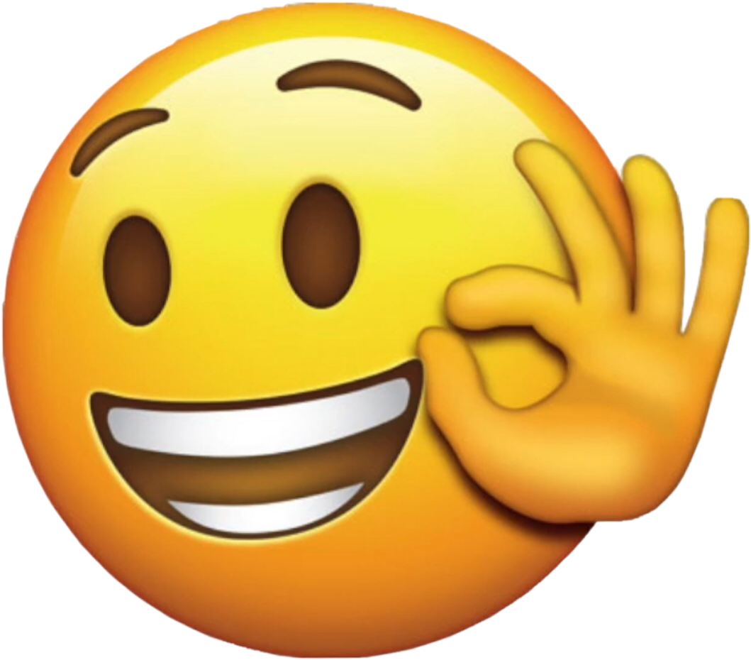 Laughing Emoji With Hand Gesture PNG