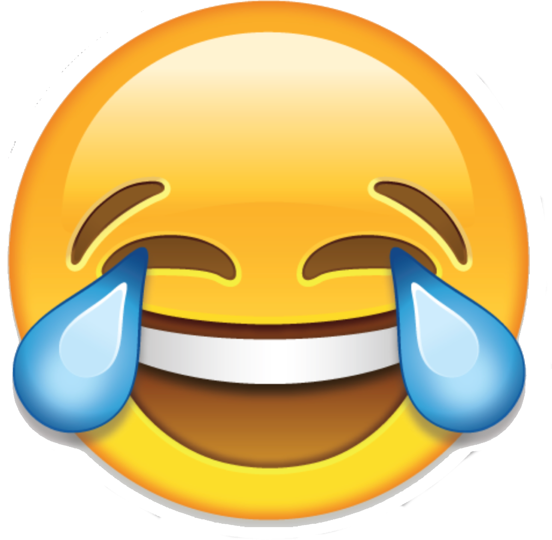 Download Laughing Emoji With Tears.png | Wallpapers.com