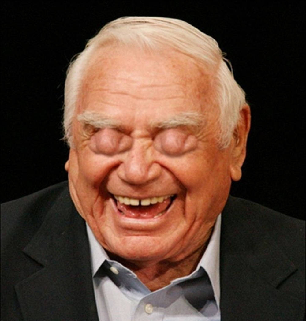 Laughing Ernest Borgnine With Nose For Eyes Wallpaper