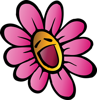 Laughing_ Flower_ Emoji_ Vector PNG