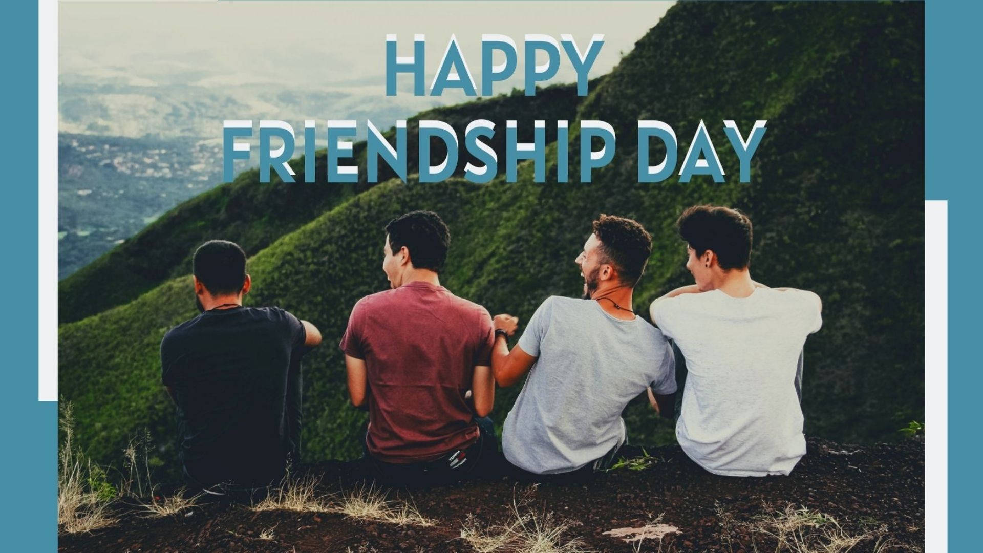 Laughing Friends Celebrating Friendship Day Wallpaper