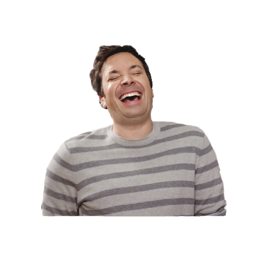 Laughing Man Striped Shirt PNG