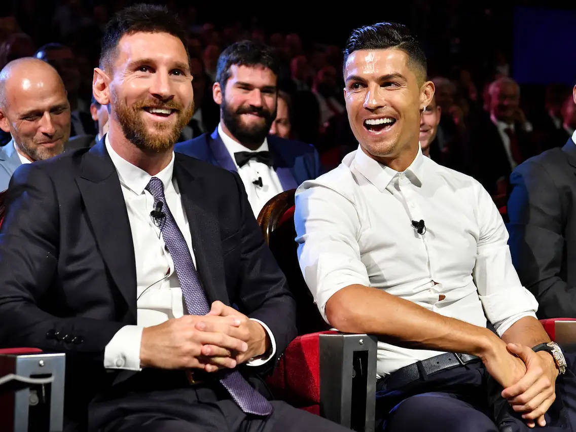 Laughing Messi And Ronaldo 4k Wallpaper