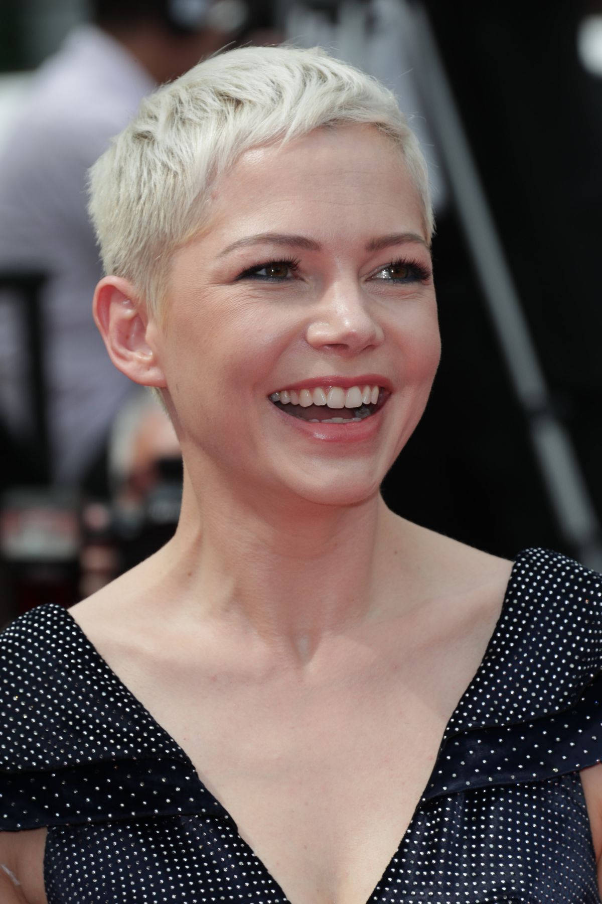 Laughing Michelle Williams 70th Cannes Film Festival Wallpaper
