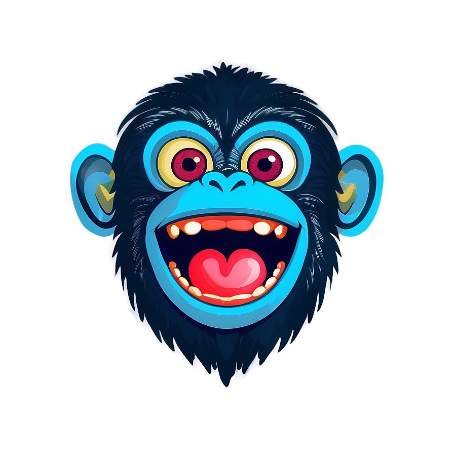 Laughing Monkey Design Png 05062024 PNG