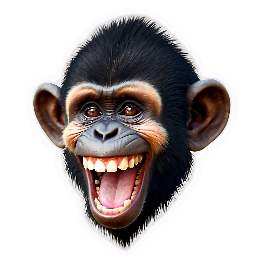 Laughing Monkey Face Emoji Png 64 PNG