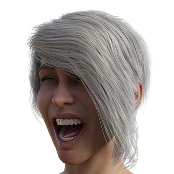 Laughing Woman3 D Render PNG