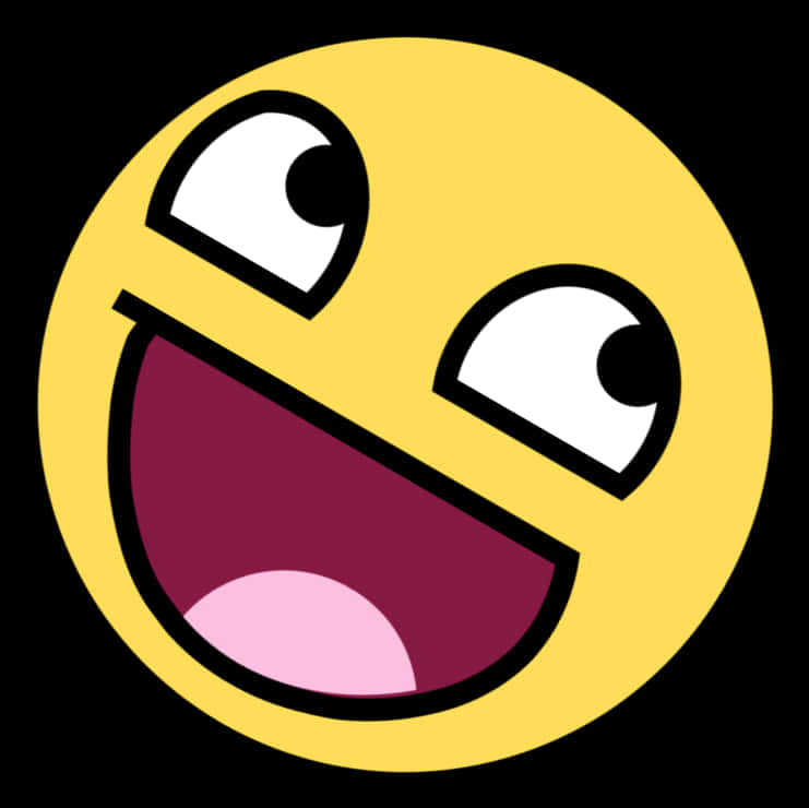 Laughing Yellow Face Emoji PNG