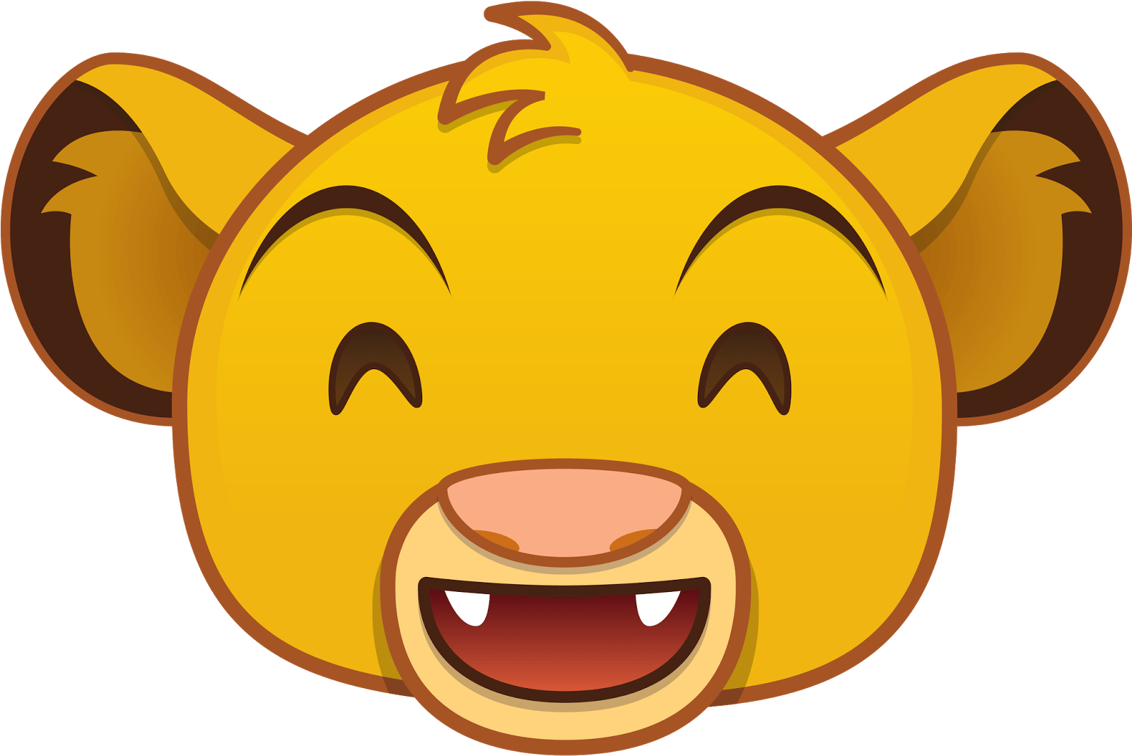 Laughing_ Lion_ Emoji_ Vector PNG