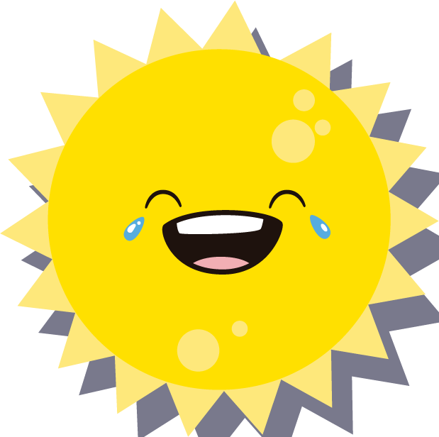 Laughing_ Sun_ Emoji PNG