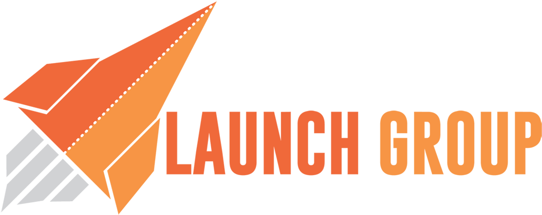 Launch Group Logo Orange Rocket PNG