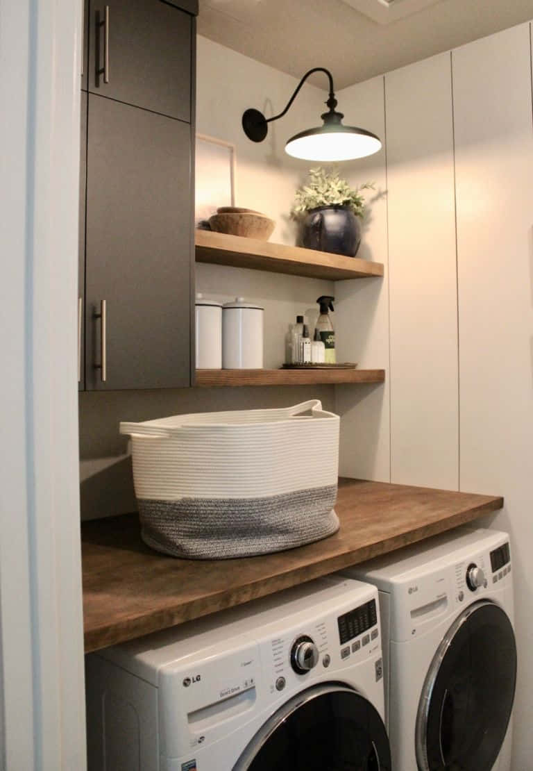 Modern Laundry Room With Bright Interiors