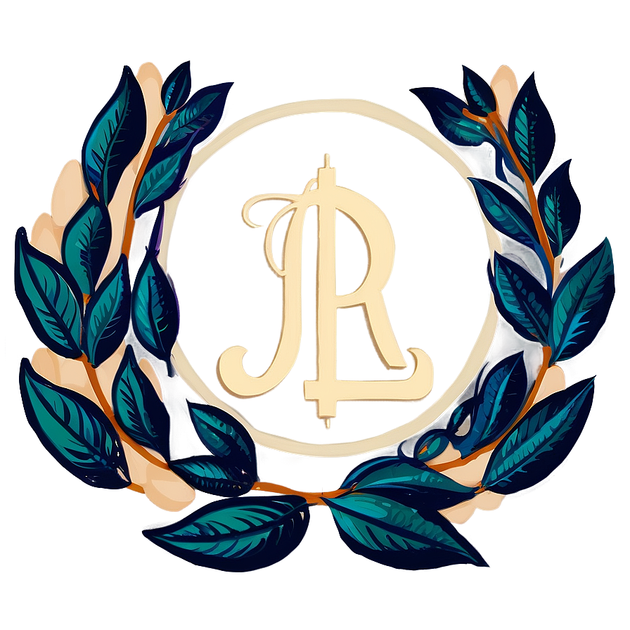 Laurel Monogram Frame Png Srr67 PNG