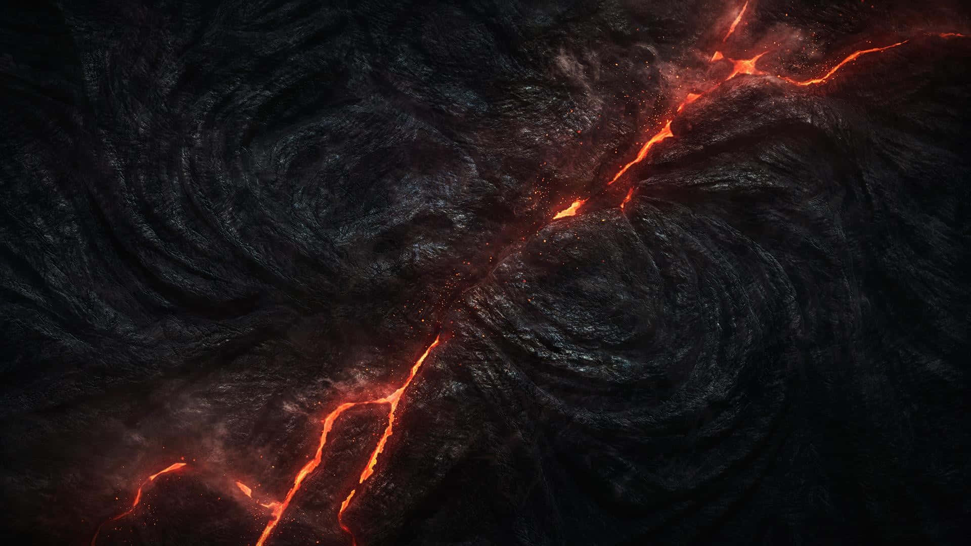 Download A Dark Background With Lava Flowing Through It