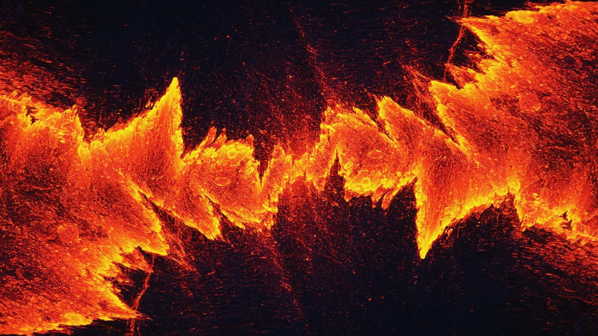 A Fire Wave With Orange Flames