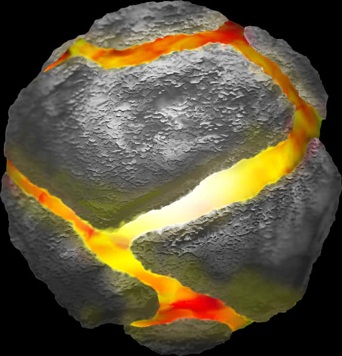 Lava Infused Rock Texture PNG