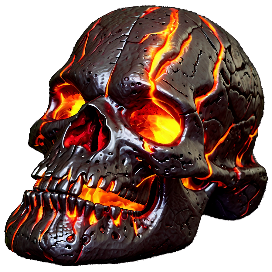 Lava-like Skull Png Yjq54 PNG