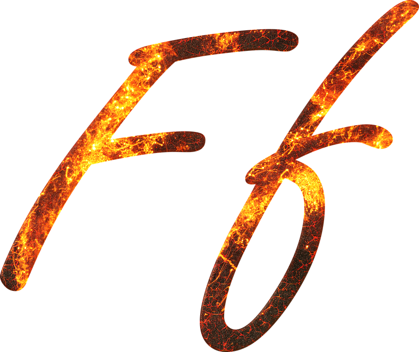 Lava Style Letter F PNG