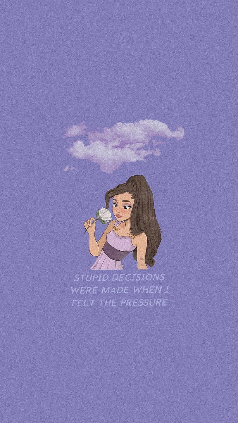 Lavender_ Aesthetic_ Animated_ Character_with_ Quote Wallpaper