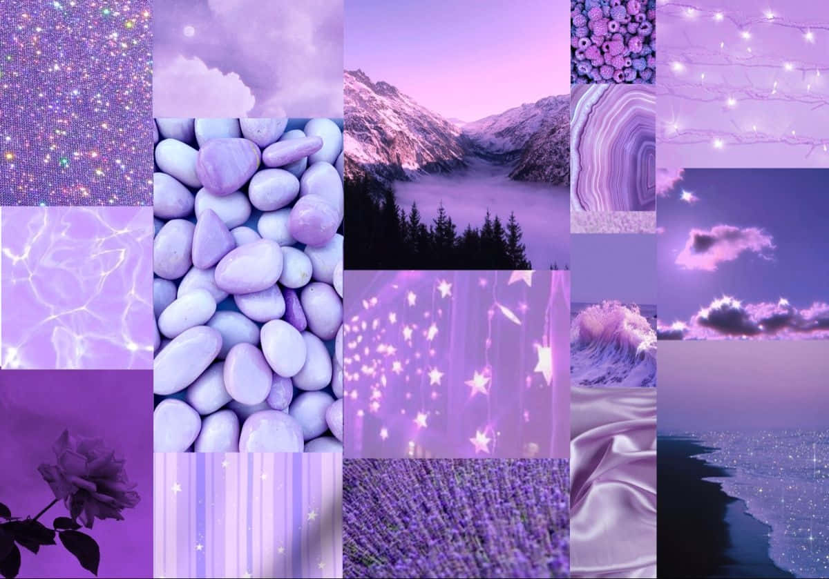 Lavender Aesthetic Collage Wallpaper