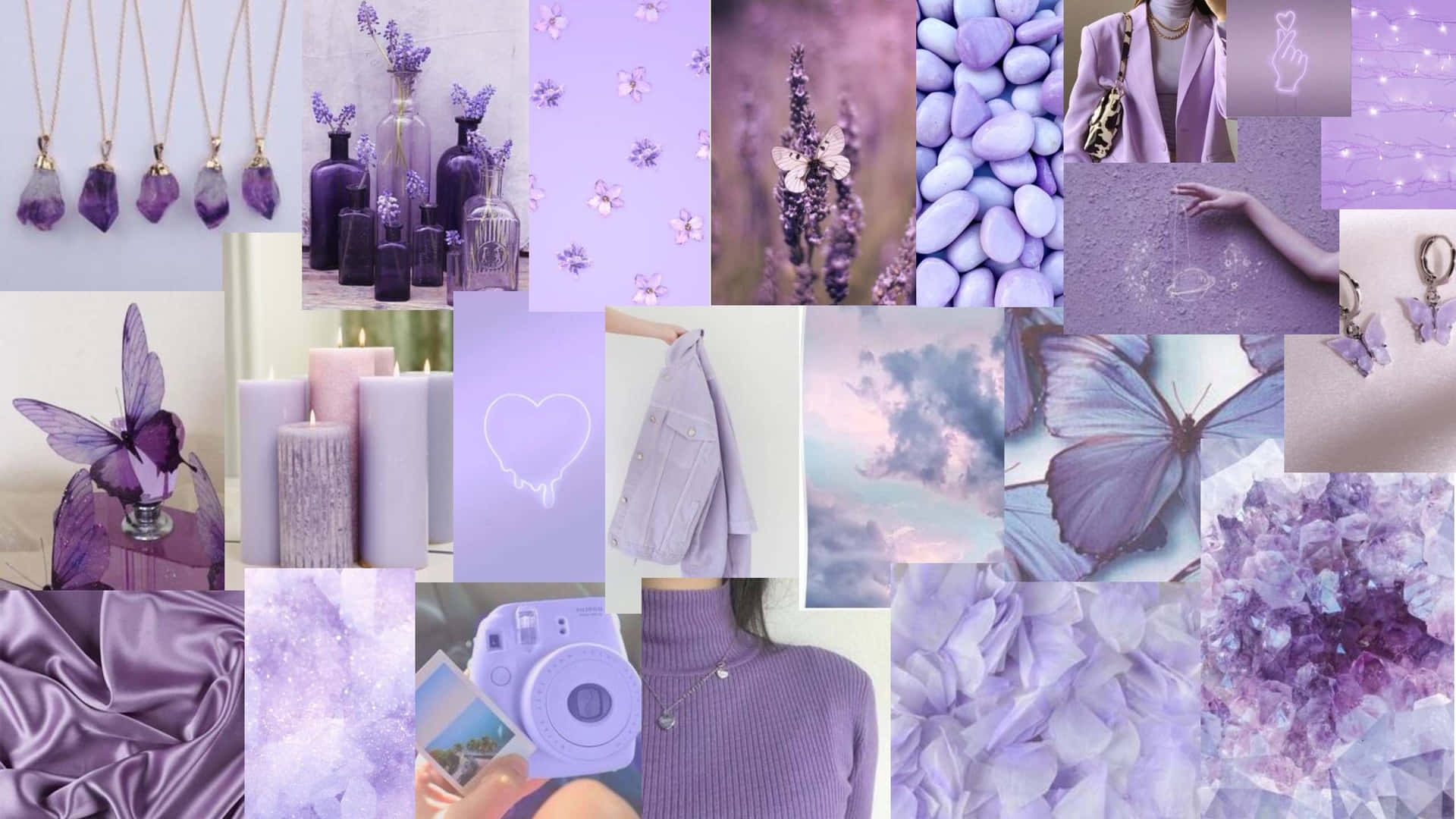 Download Heart And Clouds Lavender Pastel Purple Aesthetic Background   Wallpaperscom