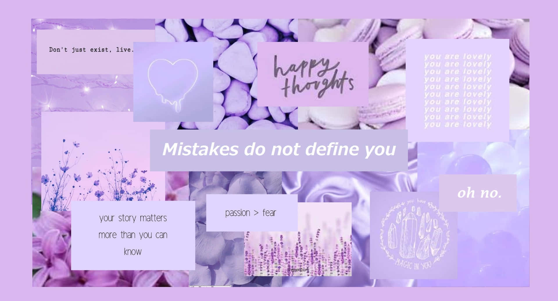 A Purple Background With The Words Mistakes Do Not Define You Wallpaper